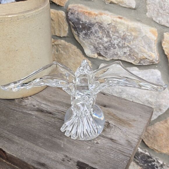 John Riekes Kristaluxus Collection Vintage Handmade Crystal Eagle Paperweight - Picture 14 of 16